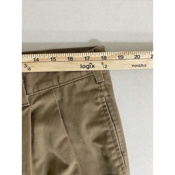 Vintage Duxbak Mens Pants Size 38x30 (36x29) Khaki Straight Pleated Pockets - Picture 8 of 13